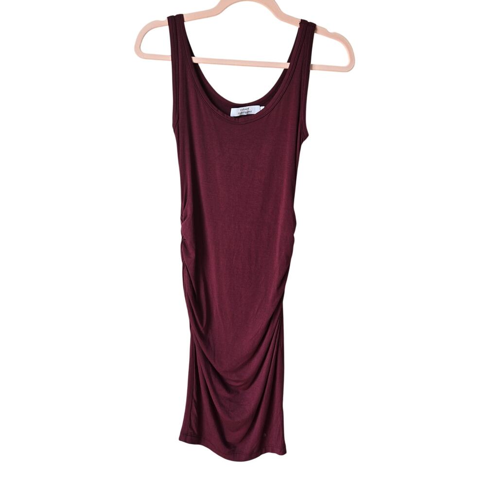 Robert Rodriguez ruched bodycon tank dress burgundy Size Small